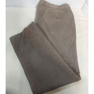 Freeman Fulk Mens Casual Cotton Pants Tan Khaki Flat Front Chino Size42x32 Read!